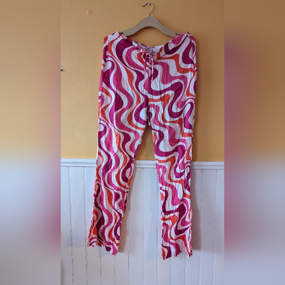 Zara groovy printed trousers 💗🧡 - Picture 7 of 8